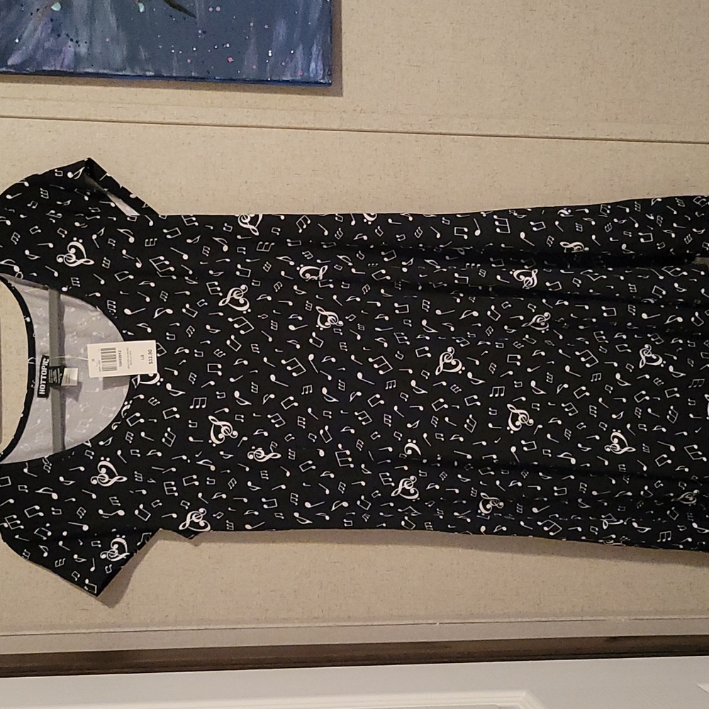 black music note dress